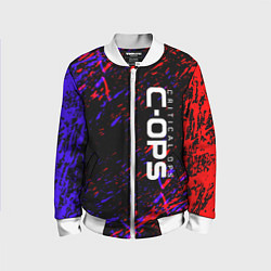 Бомбер детский Critical Ops, цвет: 3D-белый