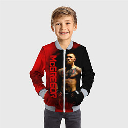 Бомбер детский Конор МакГрегор, цвет: 3D-серый — фото 2