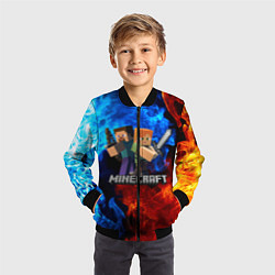 Бомбер детский MINECRAFT, цвет: 3D-черный — фото 2