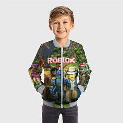 Бомбер детский ROBLOX, цвет: 3D-серый — фото 2