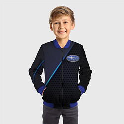 Бомбер детский SUBARU, цвет: 3D-синий — фото 2