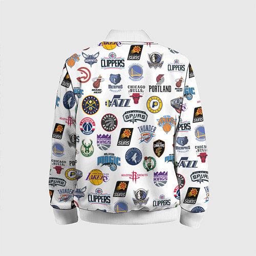 Детский бомбер NBA Pattern / 3D-Белый – фото 2