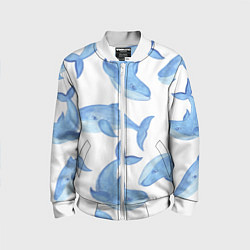 Детский бомбер Косяк китов