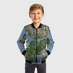 Бомбер детский San andreas, цвет: 3D-черный — фото 2
