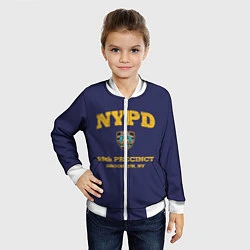 Бомбер детский Бруклин 9-9 департамент NYPD, цвет: 3D-белый — фото 2