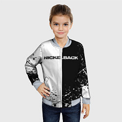 Бомбер детский Nickelback, цвет: 3D-серый — фото 2