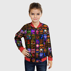 Бомбер детский Five Nights At Freddy's, цвет: 3D-красный — фото 2