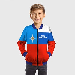 Бомбер детский Флаг МЧС России, цвет: 3D-синий — фото 2