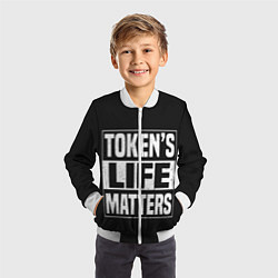 Бомбер детский TOKENS LIFE MATTERS, цвет: 3D-белый — фото 2