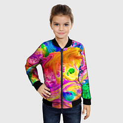Бомбер детский TIE DYE, цвет: 3D-черный — фото 2