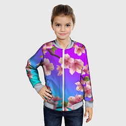 Бомбер детский САКУРА ВИШНЯ, цвет: 3D-серый — фото 2