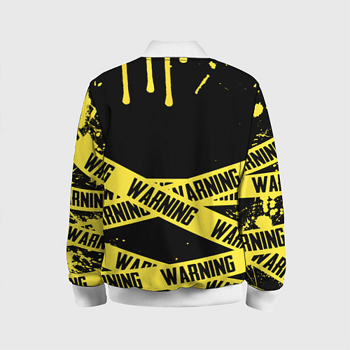 Детский бомбер Warning / 3D-Белый – фото 2