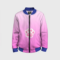 Бомбер детский Розовая лапка с подушечками, цвет: 3D-синий