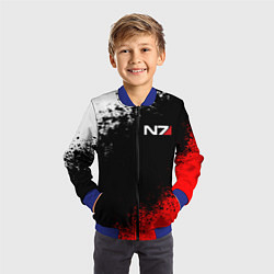 Бомбер детский MASS EFFECT N7, цвет: 3D-синий — фото 2