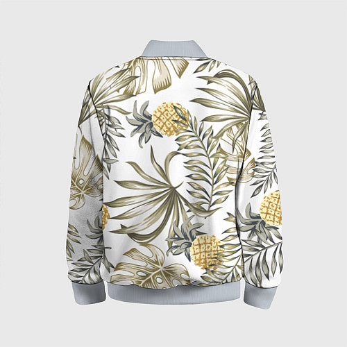 Детский бомбер Тропики хаки / 3D-Серый – фото 2