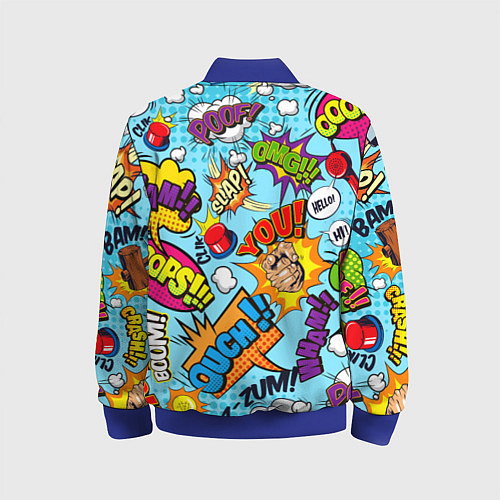 Детский бомбер COMICS ART / 3D-Синий – фото 2