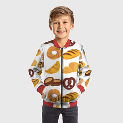 Бомбер детский Булки, цвет: 3D-красный — фото 2