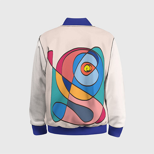 Детский бомбер Абстракция полет фантазии / 3D-Синий – фото 2