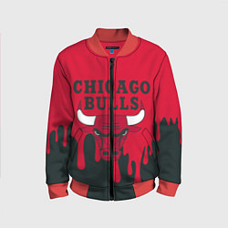 Бомбер детский Chicago Bulls, цвет: 3D-красный