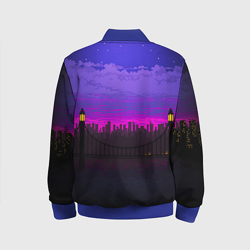 Детский бомбер HOTLINE MIAMI2 / 3D-Синий – фото 2