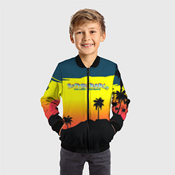 Бомбер детский HOTLINE MIAMI2, цвет: 3D-черный — фото 2