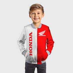 Бомбер детский HONDA, цвет: 3D-серый — фото 2