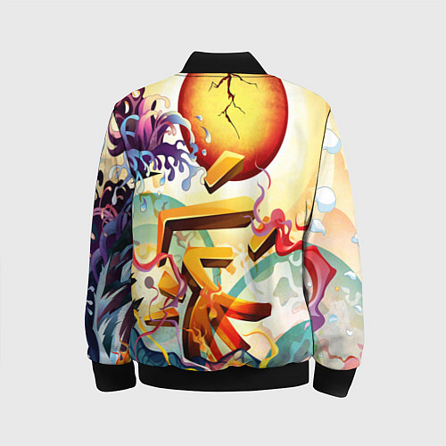 Детский бомбер Dsquared tatoo / 3D-Черный – фото 2