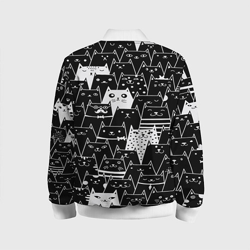 Детский бомбер КОТЫ BLACK / 3D-Белый – фото 2