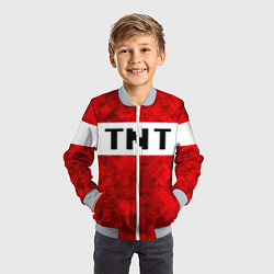 Бомбер детский Minecraft, цвет: 3D-серый — фото 2