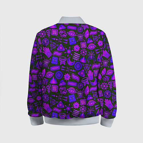 Детский бомбер Узоры символы этнический шаман / 3D-Серый – фото 2