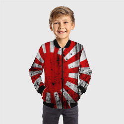 Бомбер детский ЯПОНСКИЙ ФЛАГ, цвет: 3D-черный — фото 2