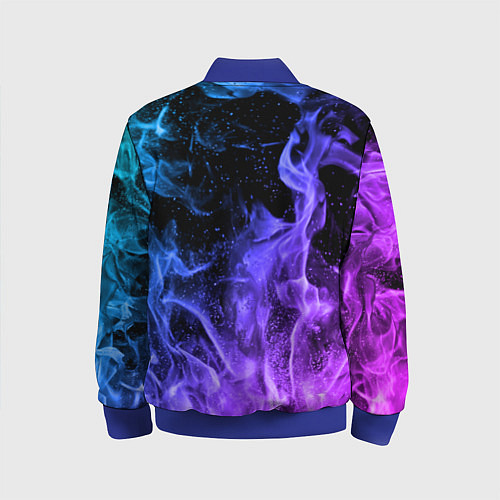 Детский бомбер ОГОНЬ НЕОН / 3D-Синий – фото 2