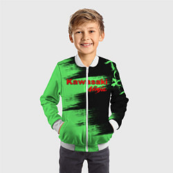 Бомбер детский Kawasaki, цвет: 3D-белый — фото 2