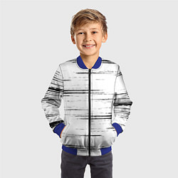 Бомбер детский РЕЗКИЕ ШТРИХИ, цвет: 3D-синий — фото 2