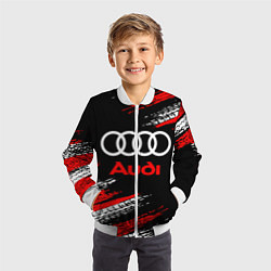 Бомбер детский AUDI, цвет: 3D-белый — фото 2