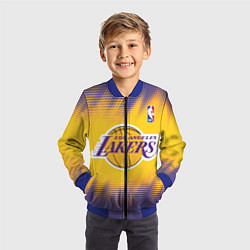 Бомбер детский Los Angeles Lakers, цвет: 3D-синий — фото 2