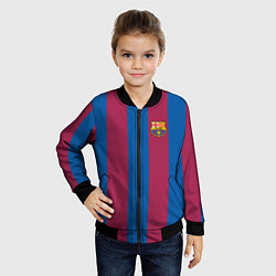 Бомбер детский FC Barcelona 2021, цвет: 3D-черный — фото 2