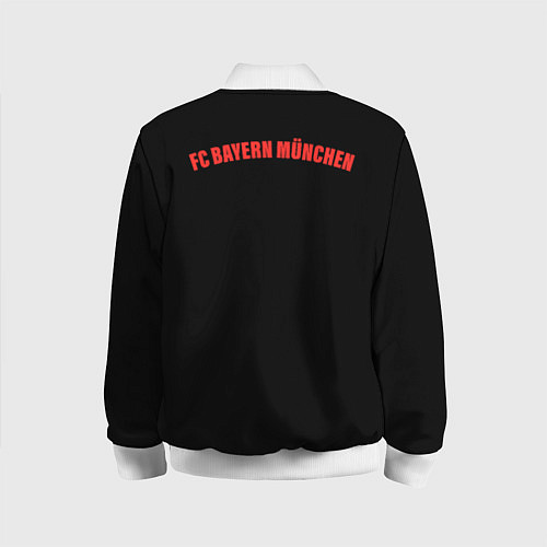 Детский бомбер FC Bayern Munchen 20-21 - black / 3D-Белый – фото 2