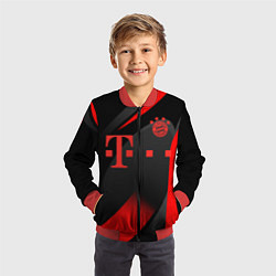 Бомбер детский FC Bayern Munchen, цвет: 3D-красный — фото 2