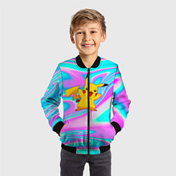 Бомбер детский Пикачу, цвет: 3D-черный — фото 2