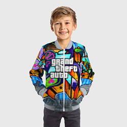 Бомбер детский GTA, цвет: 3D-серый — фото 2