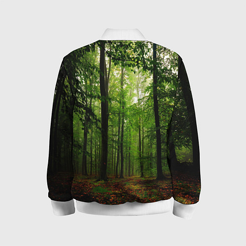 Детский бомбер Лес / 3D-Белый – фото 2