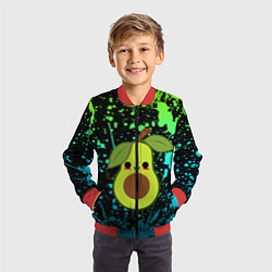 Бомбер детский Авокадо, цвет: 3D-красный — фото 2