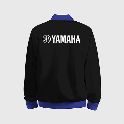 Детский бомбер Yamaha на спине / 3D-Синий – фото 2