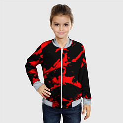 Бомбер детский Красный на черном, цвет: 3D-серый — фото 2