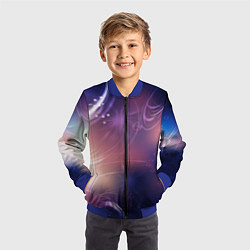 Бомбер детский Абстракция, цвет: 3D-синий — фото 2