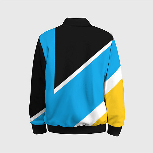 Детский бомбер Athletic team blue / 3D-Черный – фото 2