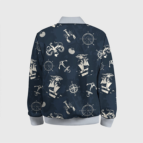 Детский бомбер Nautical art / 3D-Серый – фото 2