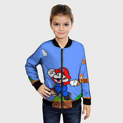 Бомбер детский Mario, цвет: 3D-черный — фото 2