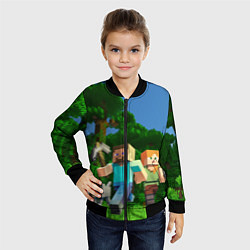 Бомбер детский Minecraft, цвет: 3D-черный — фото 2